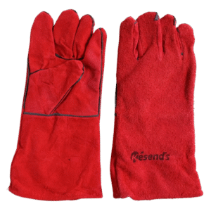 Leather Gloves Heavy Red