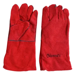 Leather Gloves Heavy Red