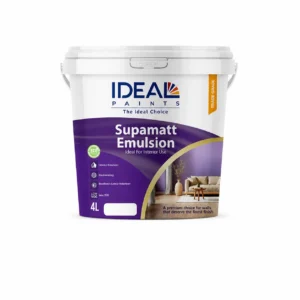 Ideal Paints Supamatt Emulsion Paint 4L - Interior Wall Paint